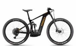 Ghost E-Riot AM CF Advanced (2023) - 27.5 // 29 Zoll 750Wh 12K Fully - black/dirty orange - glossy/matt