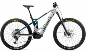 Orbea WILD FS M10 (2022) - 29 Zoll 625Wh 12K Fully - Stone Silver - Jade Green Carbon
