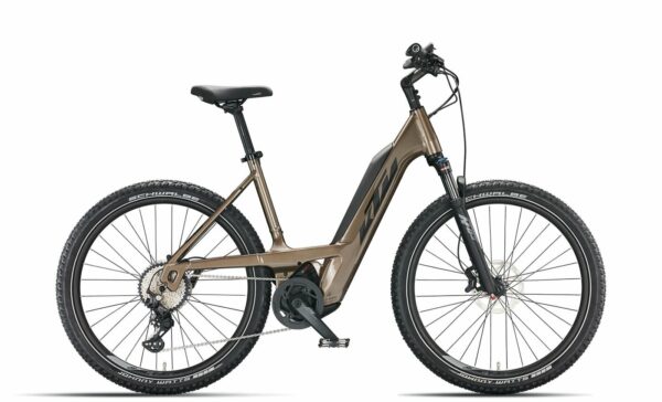 KTM MACINA AERA 671  (2022) - 27.5 Zoll 625Wh 10K Wave - oak (black+orange)