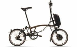 Brompton C-line Electric Explore (2023) - 16 Zoll 300Wh 6N Faltrad - Gloss Black Lacquer